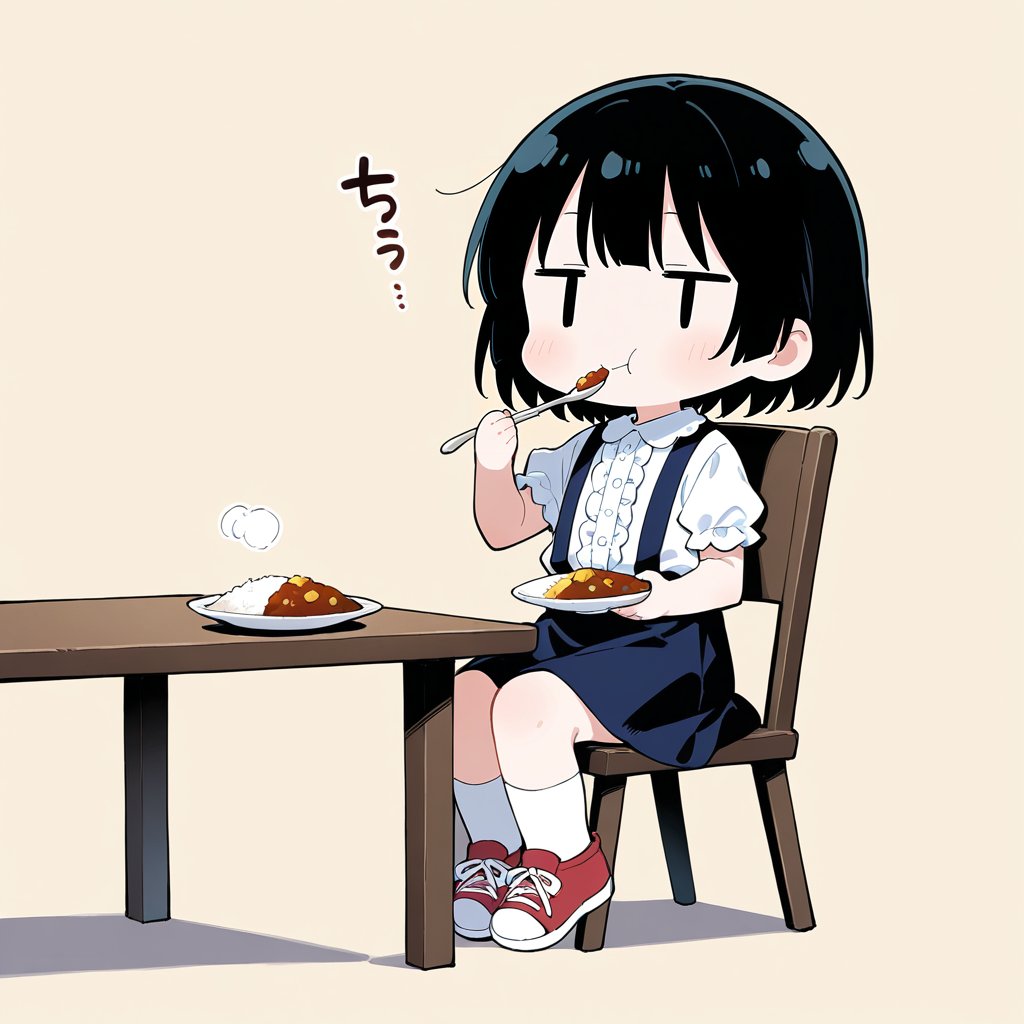 カレーを食べる