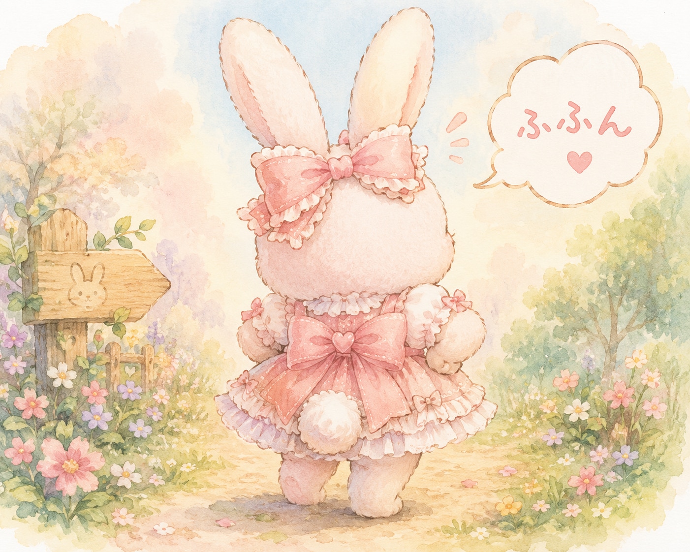 うさぎちゃんの後ろ姿