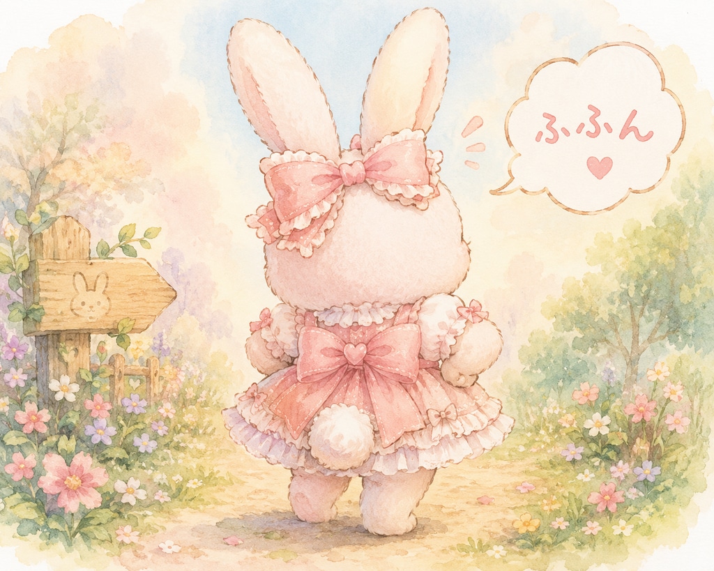 うさぎちゃんの後ろ姿