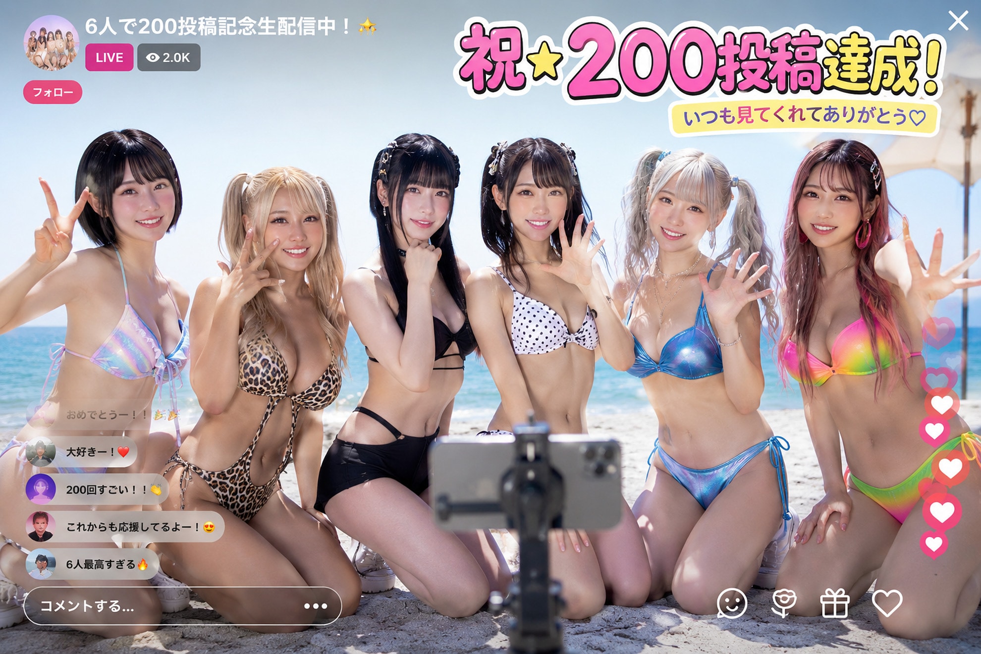 続・調子に乗って配信画面作っちゃいました笑01(200本目投稿到達記念)