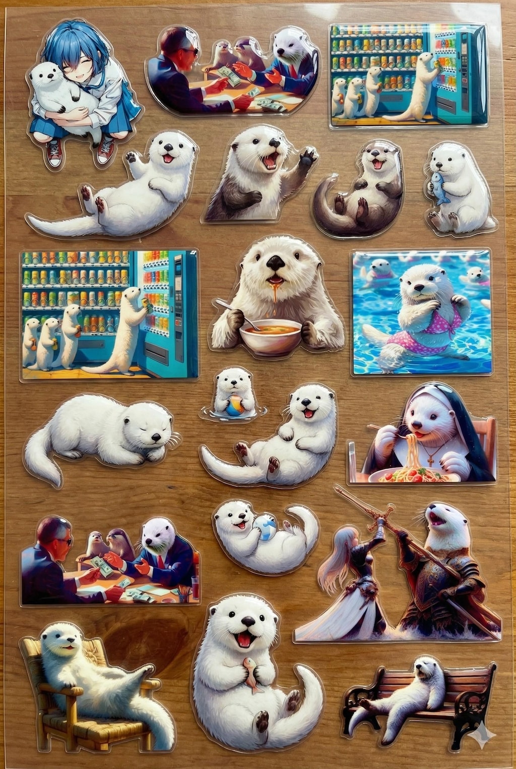 白くま&白ラッコシール