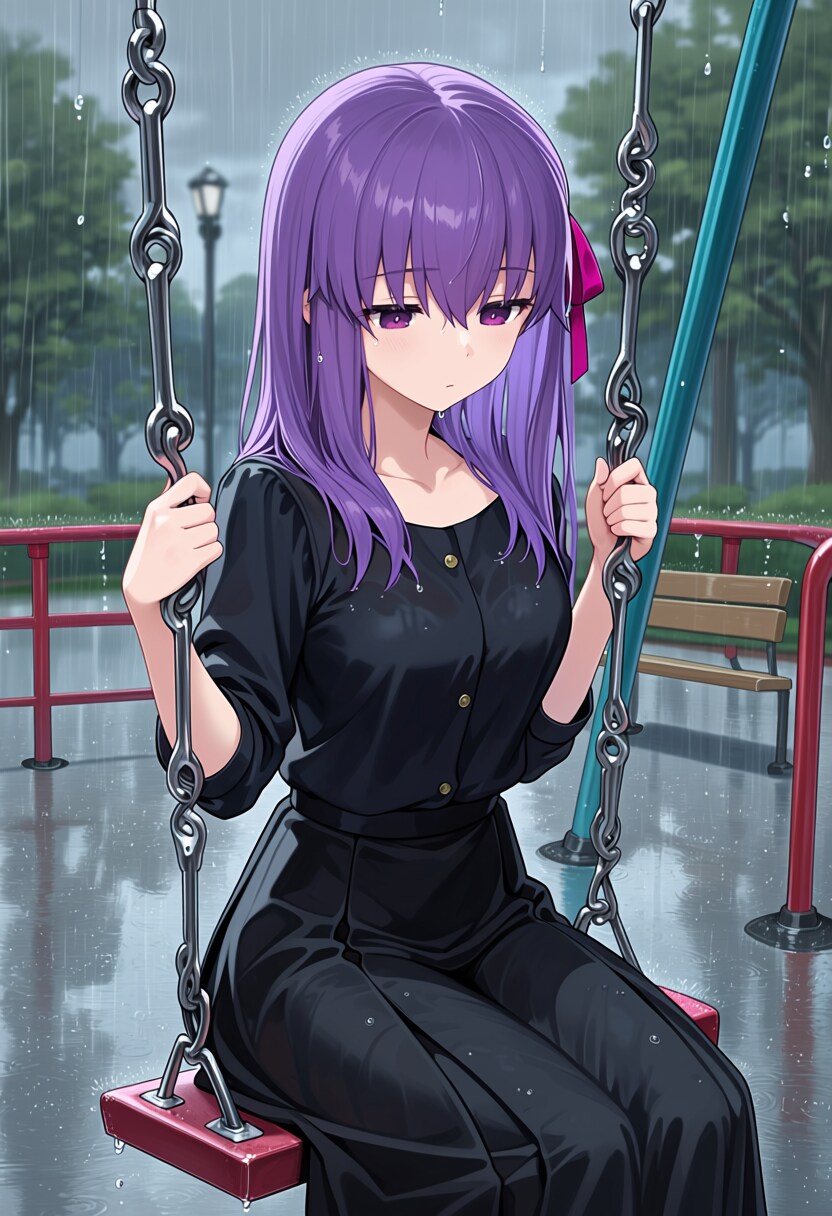 雨上がりのブランコ