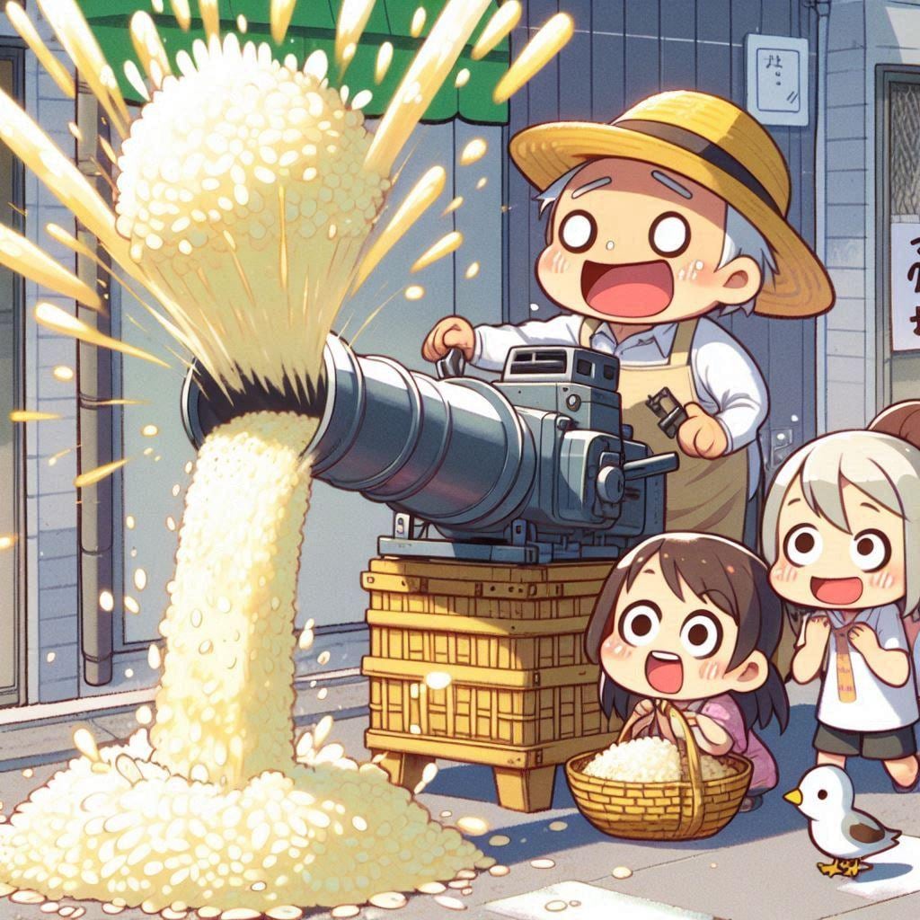 豪快！ポン菓子