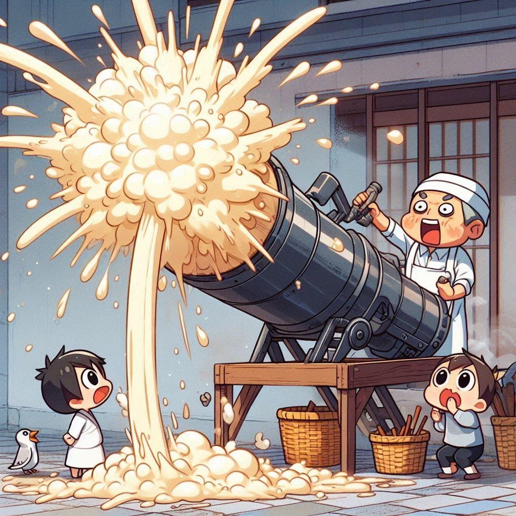 豪快！ポン菓子