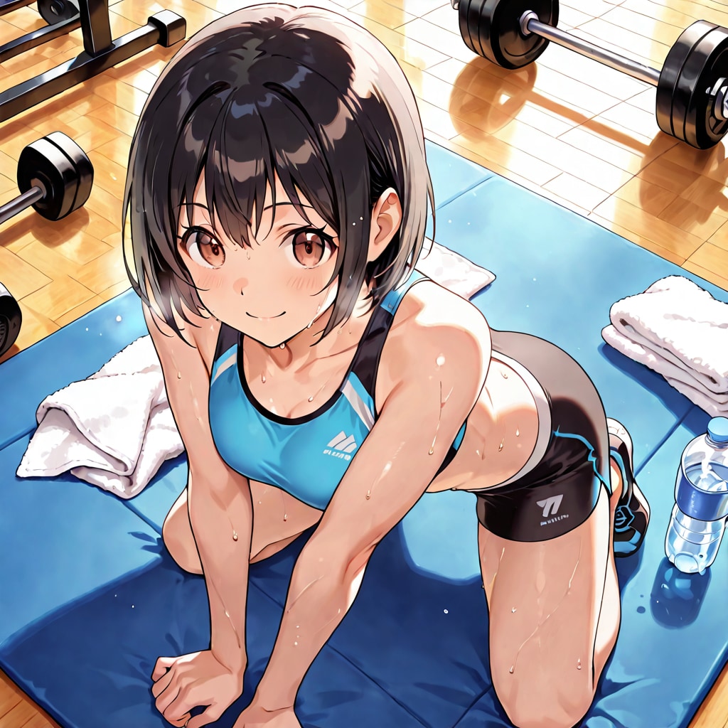 ストレッチお姉さん（プロンプト道、その道は険しい……）