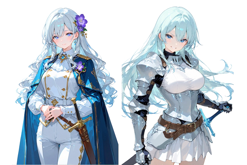 異邦の騎士と青髪の剣士　【誕生日FA御礼 for でんすけさん】