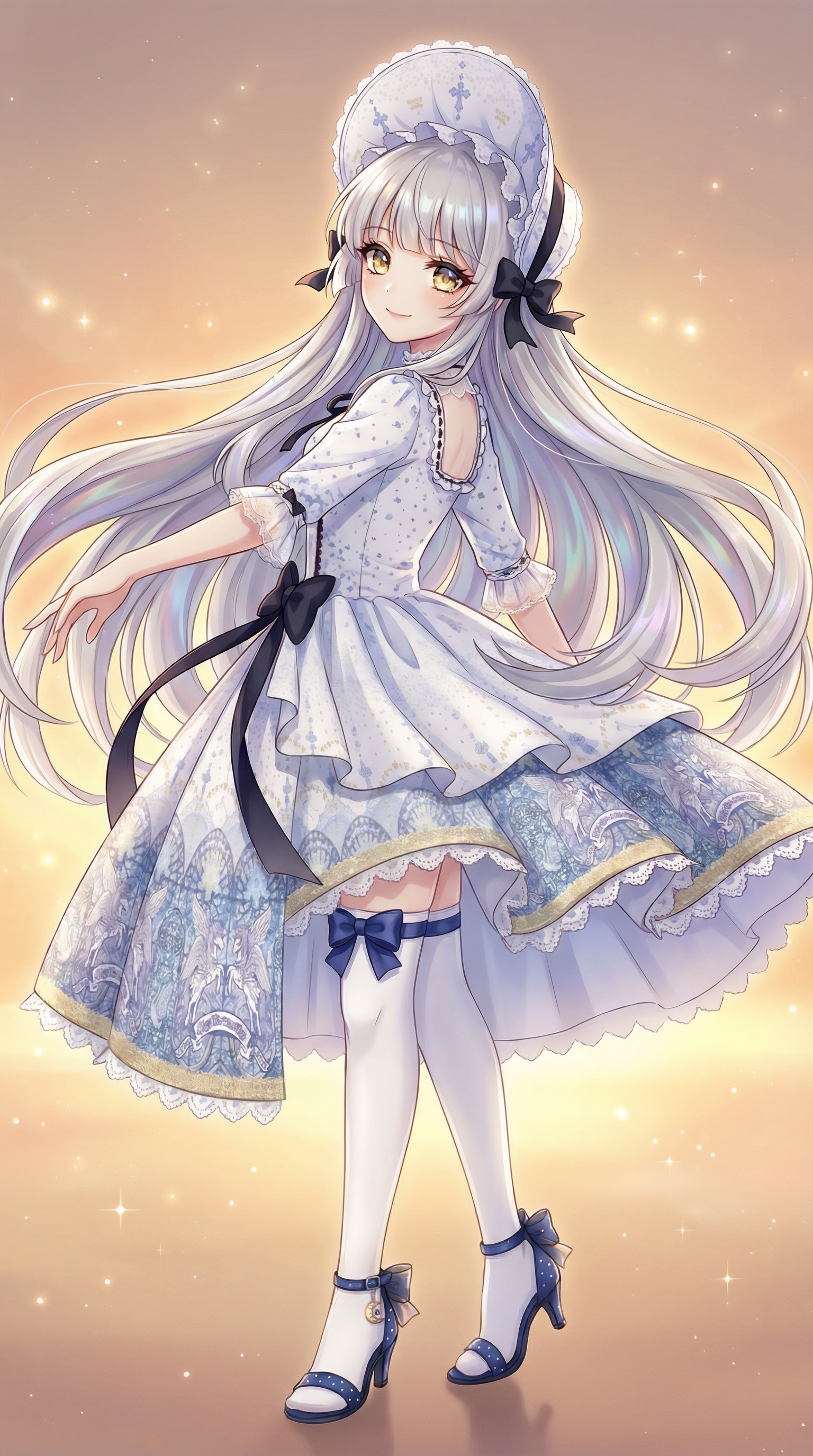 白銀の夢を紡ぐ焔色瞳 | の人気AIイラスト・グラビア