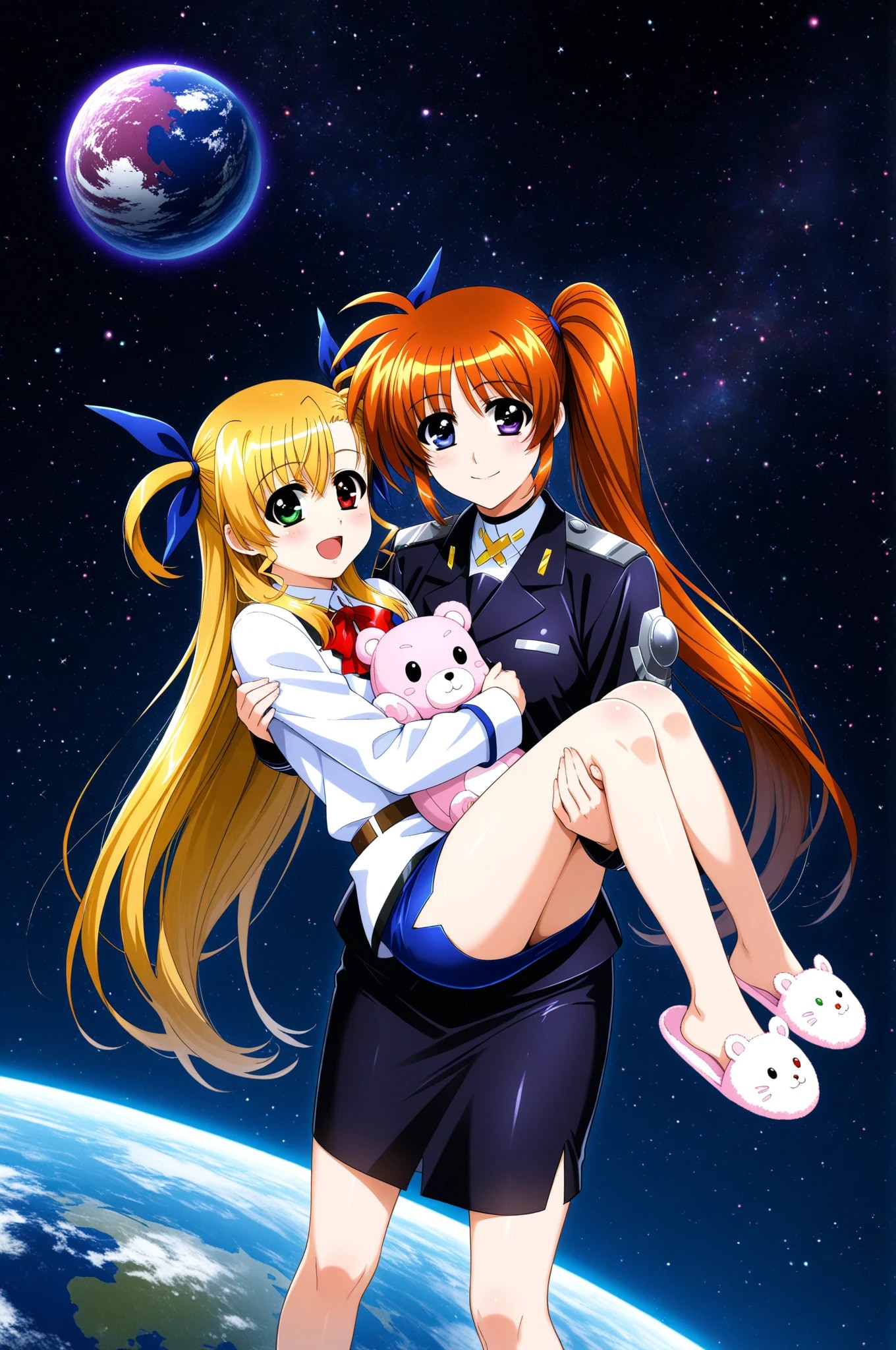 ヴィヴィオ➡　恥ずかしいよ～　なのは➡　いいから　いいから | の人気AIイラスト・グラビア