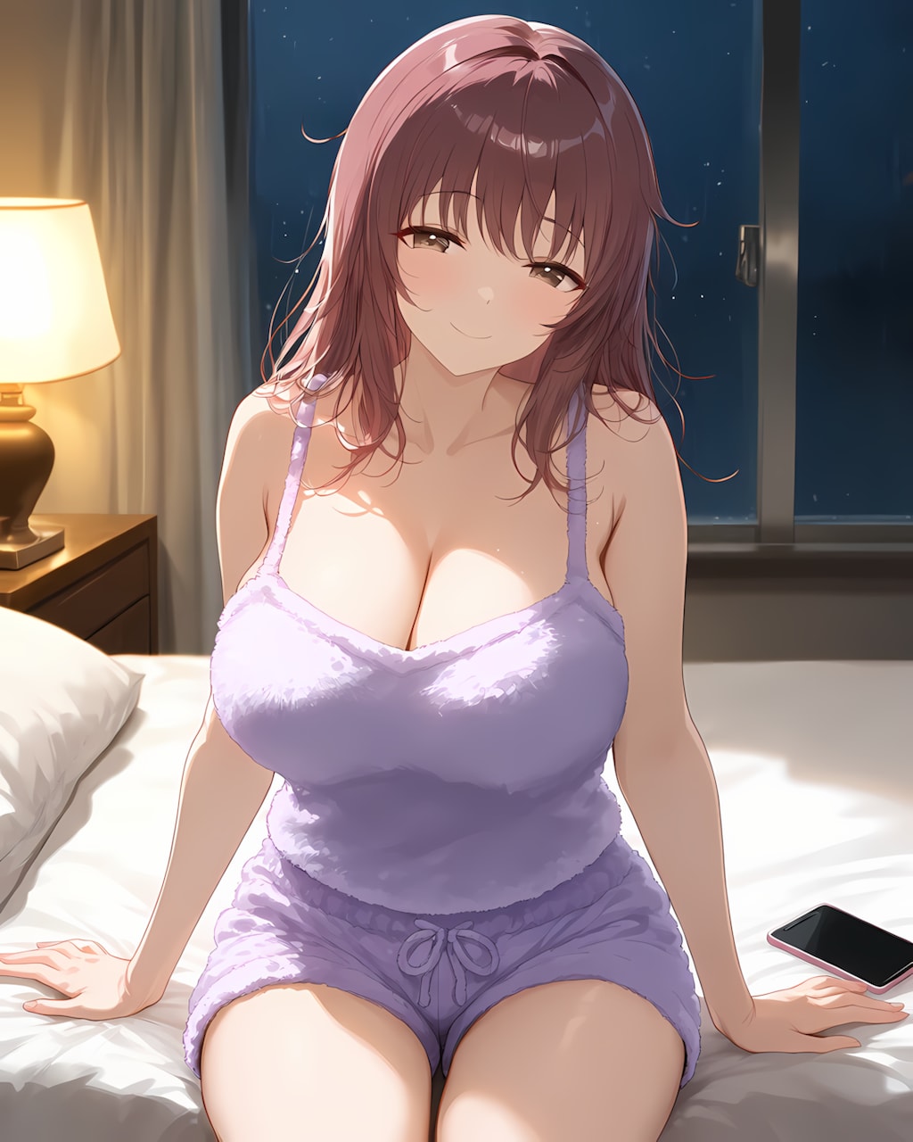 🌙小雨の夜はベッドで寄り添って、ノノカのジェラピケおやすみ❤️