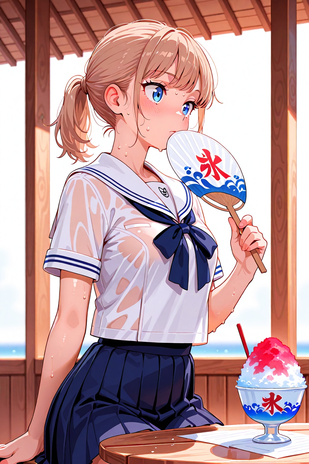 汗ばむ夏の日