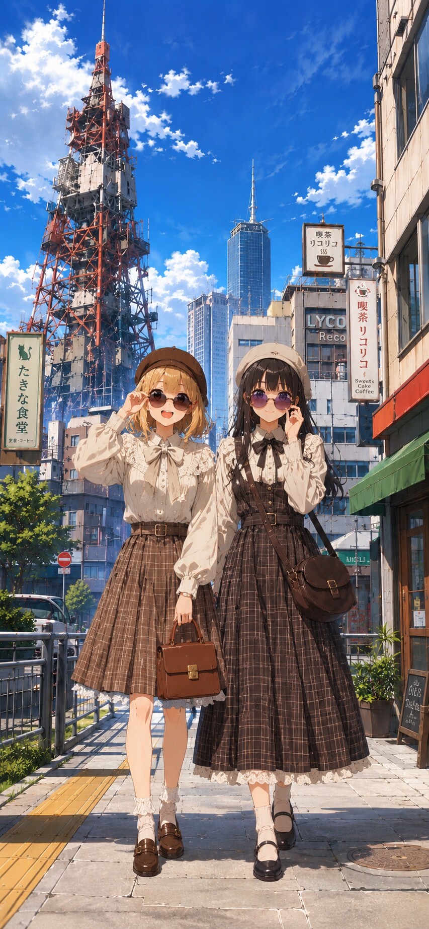 スマホ壁紙サイズ  ちさたきレトロガーリー2