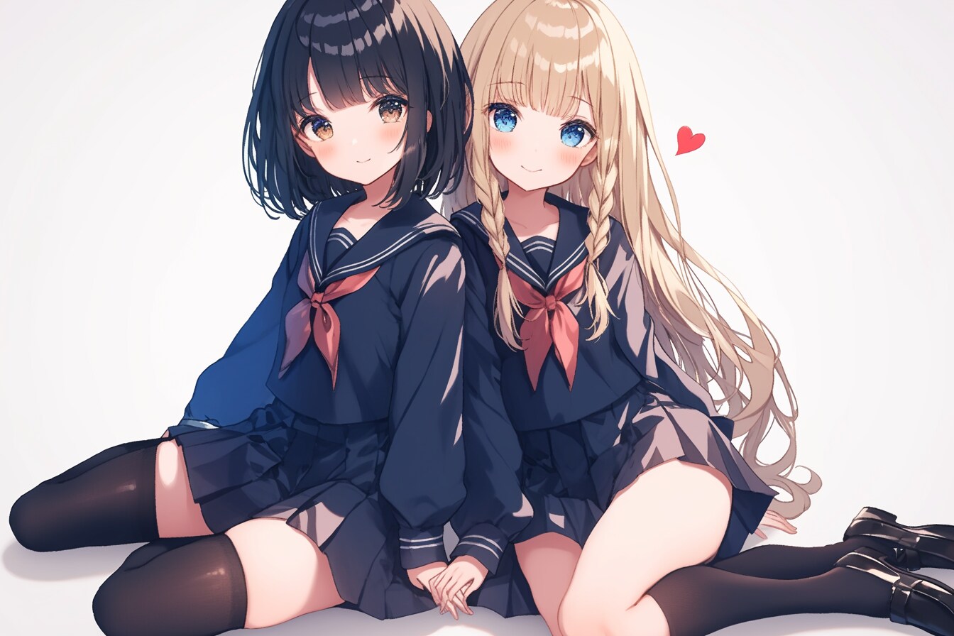 二人のJK15 | の人気AIイラスト・グラビア