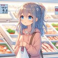 [煮]タコ[生]食可の表記に戸惑う小さな女の子 2枚目