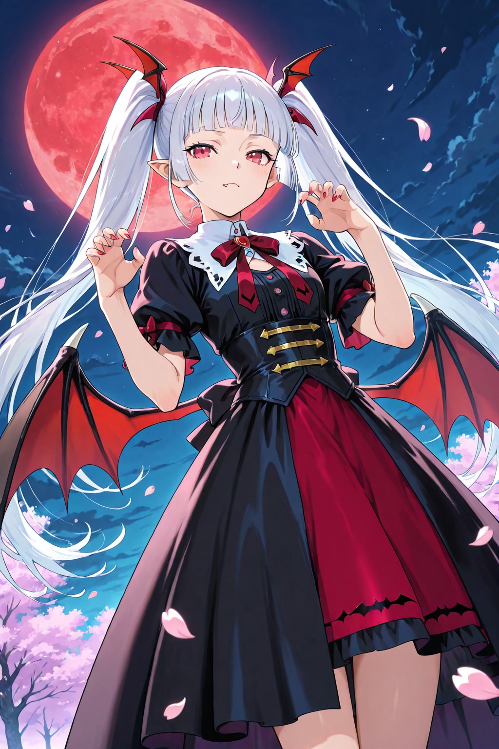 桜×吸血姫×紅い月 | の人気AIイラスト・グラビア
