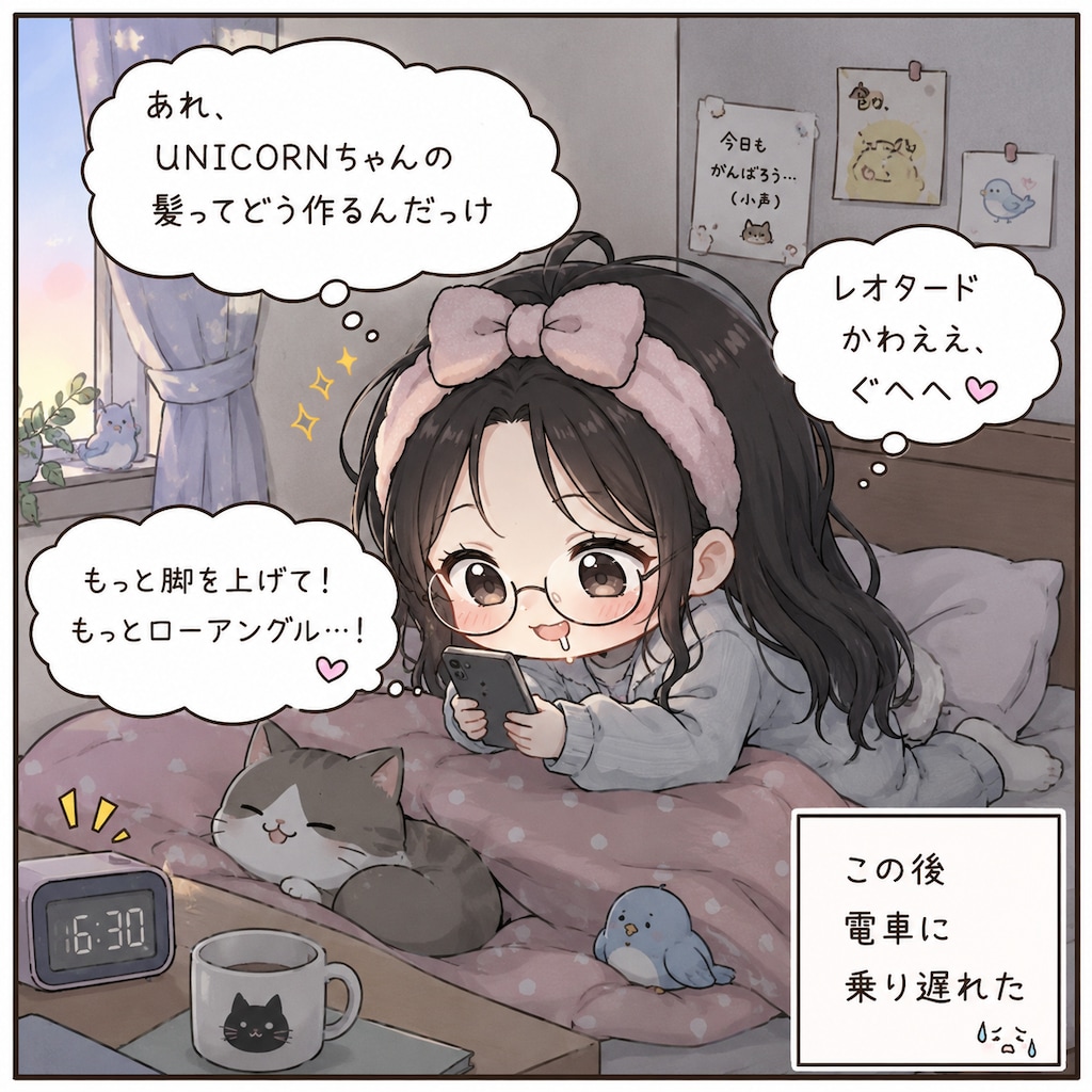 早く目が覚めてちちぷいする会社員ちゃん