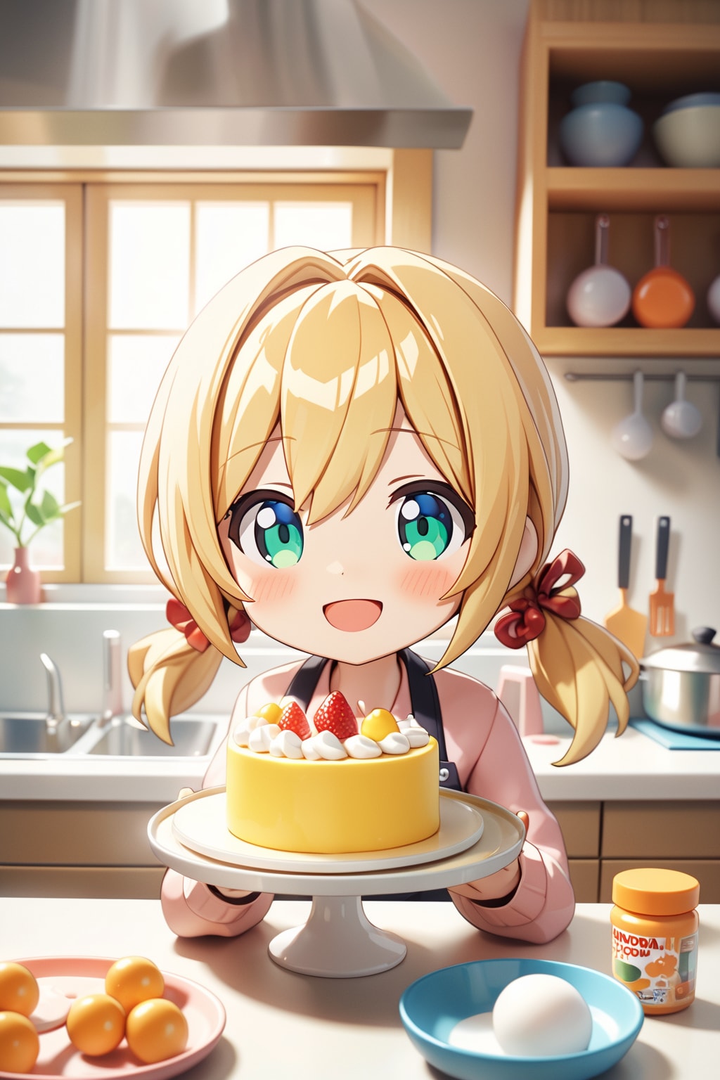 ケーキとねんどろいどな茉莉花ちゃん