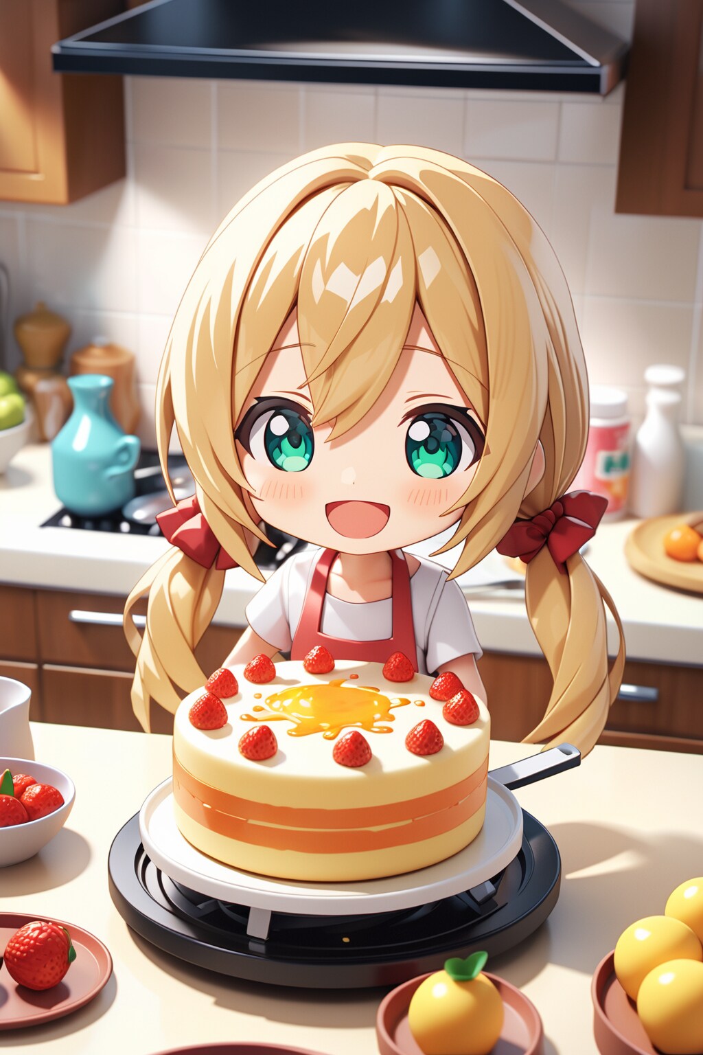 ケーキとねんどろいどな茉莉花ちゃん