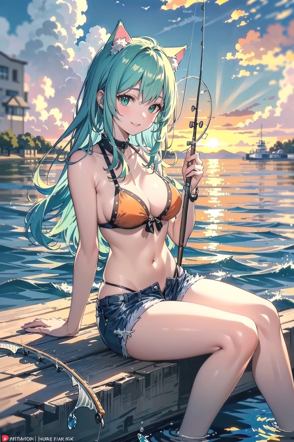 私と釣りしませんか❓‪🎣‬🐱