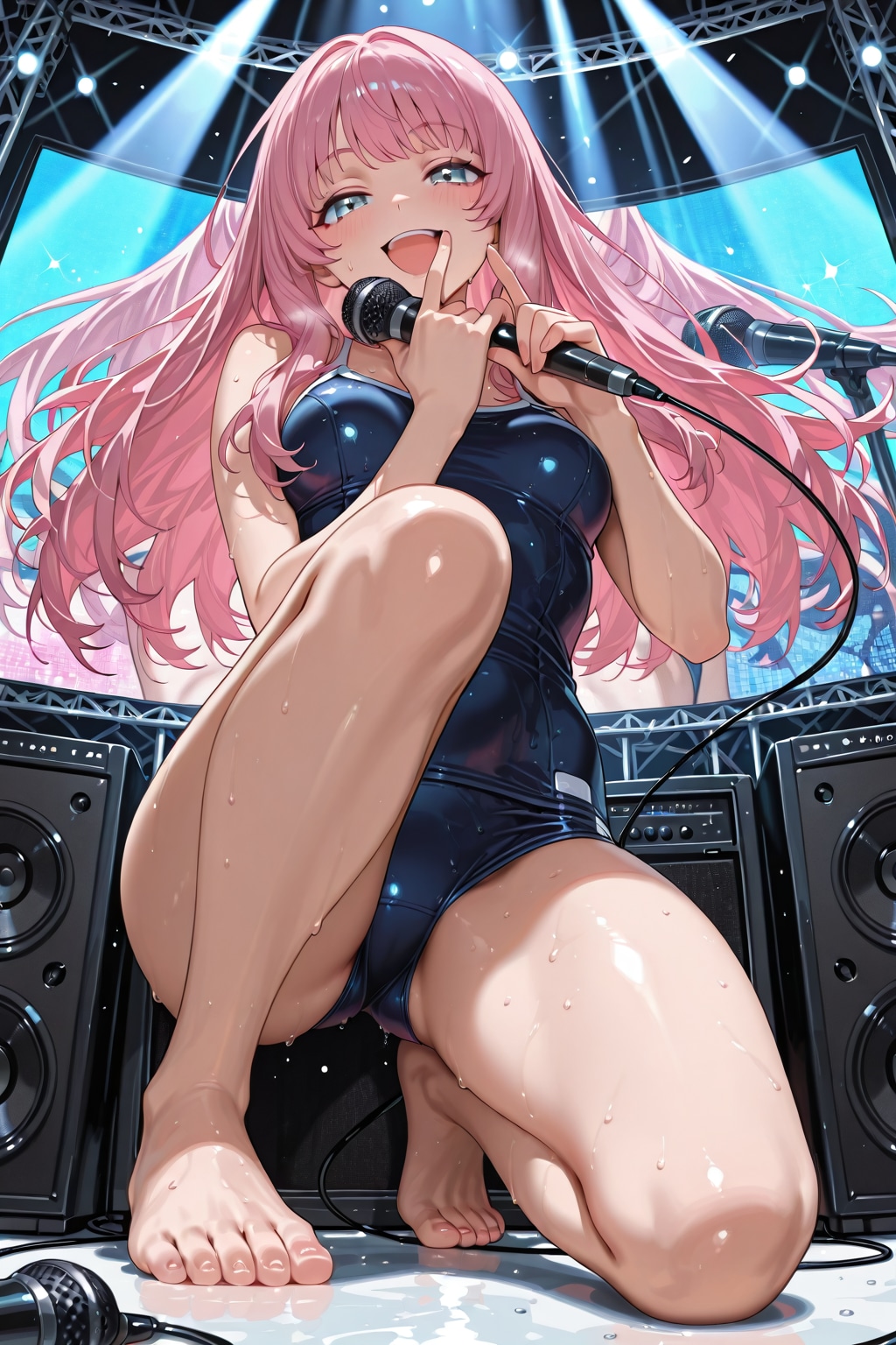 ロックボーカルのスク水ECHIDNAちゃん