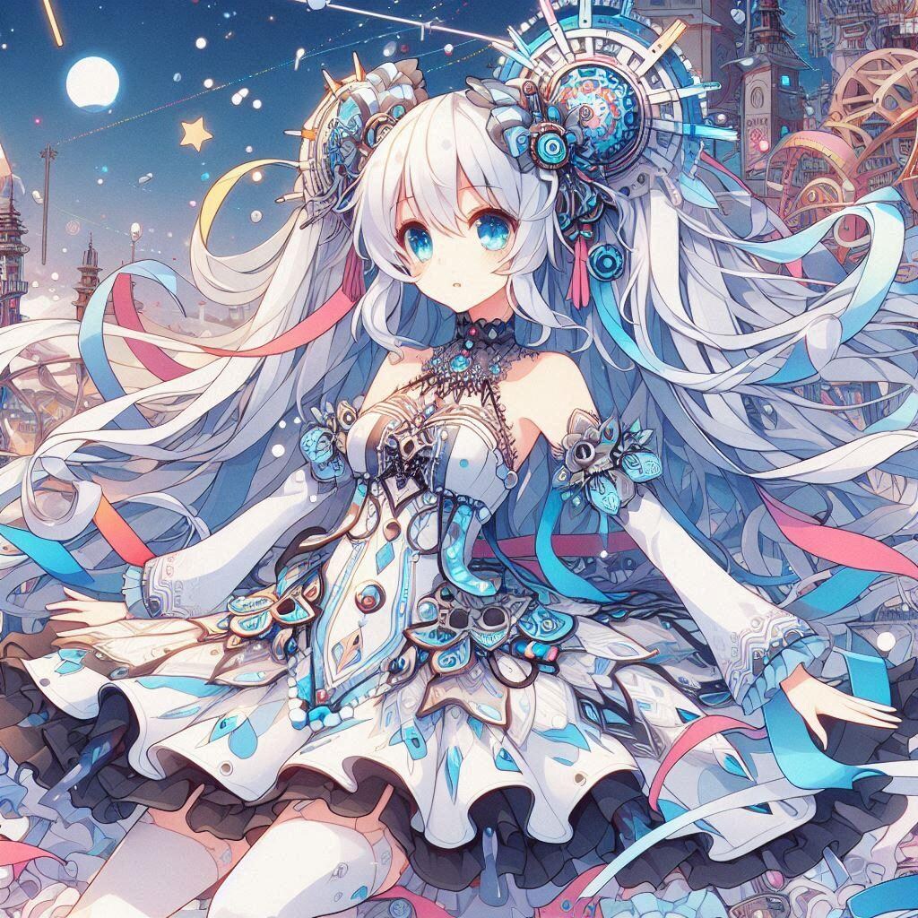 白髪の可愛い女の子【208】