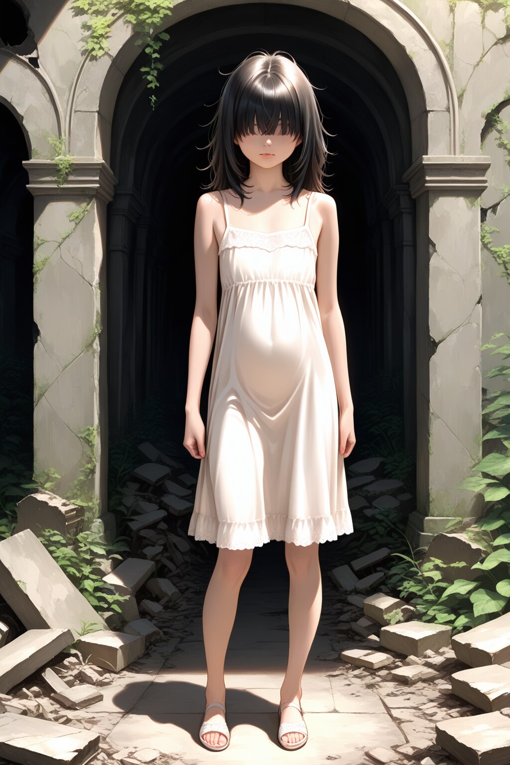 遺跡の少女と数年後の姿