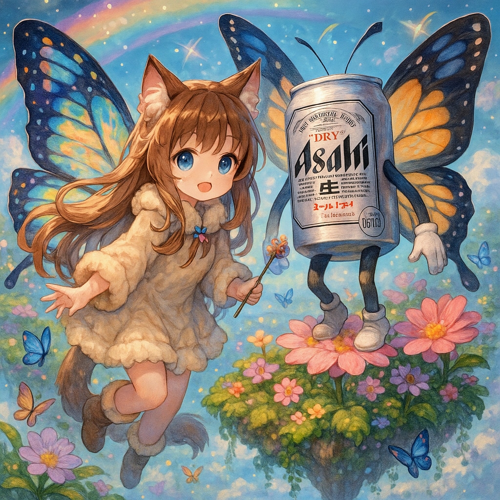 蝶々の小さな女の子