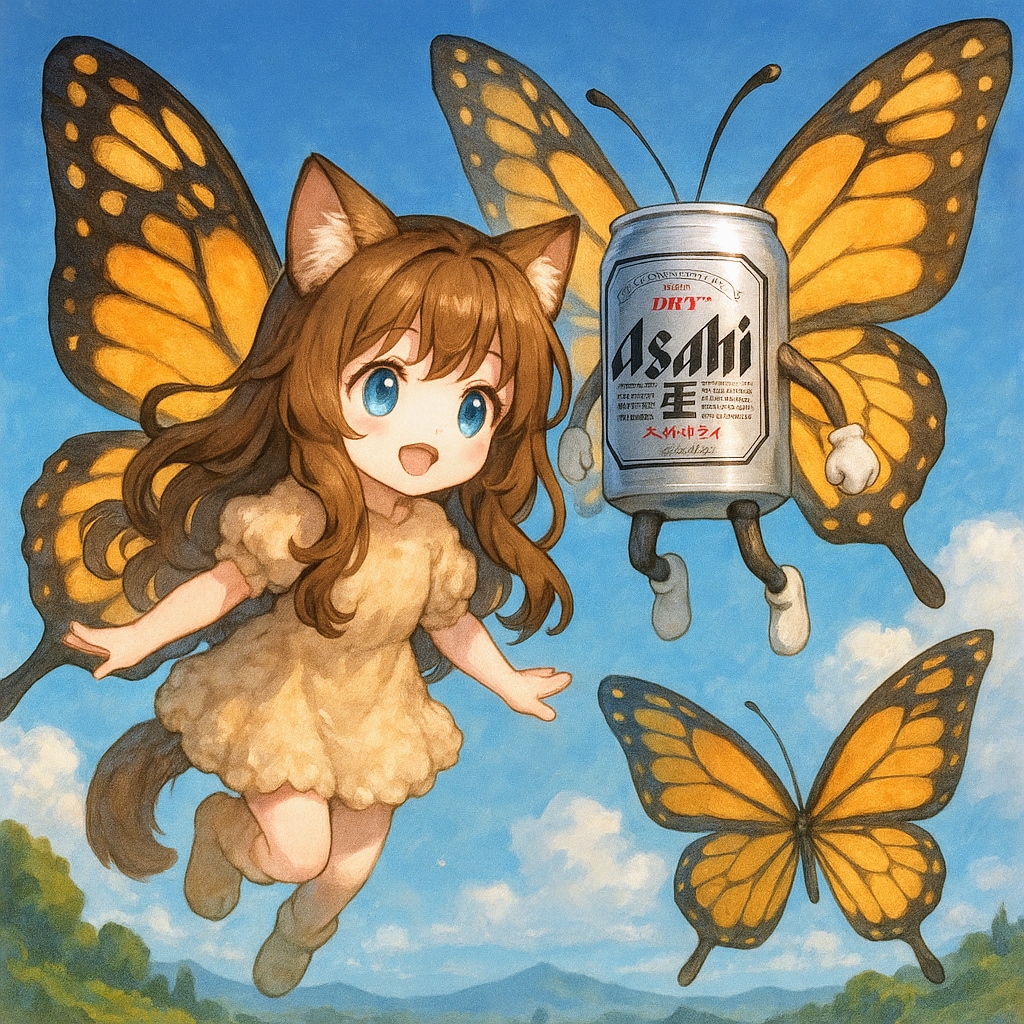 蝶々の小さな女の子