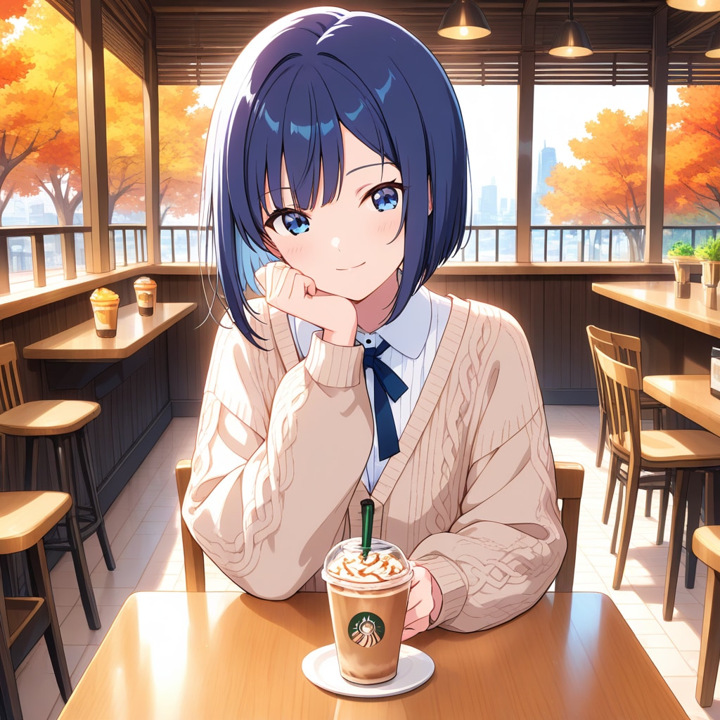 カフェテラスの静かな午後