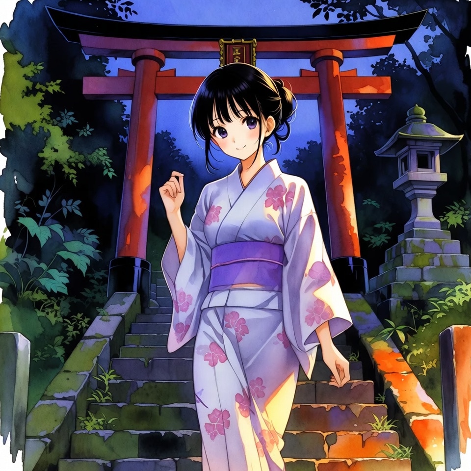 浴衣女子 | の人気AIイラスト・グラビア