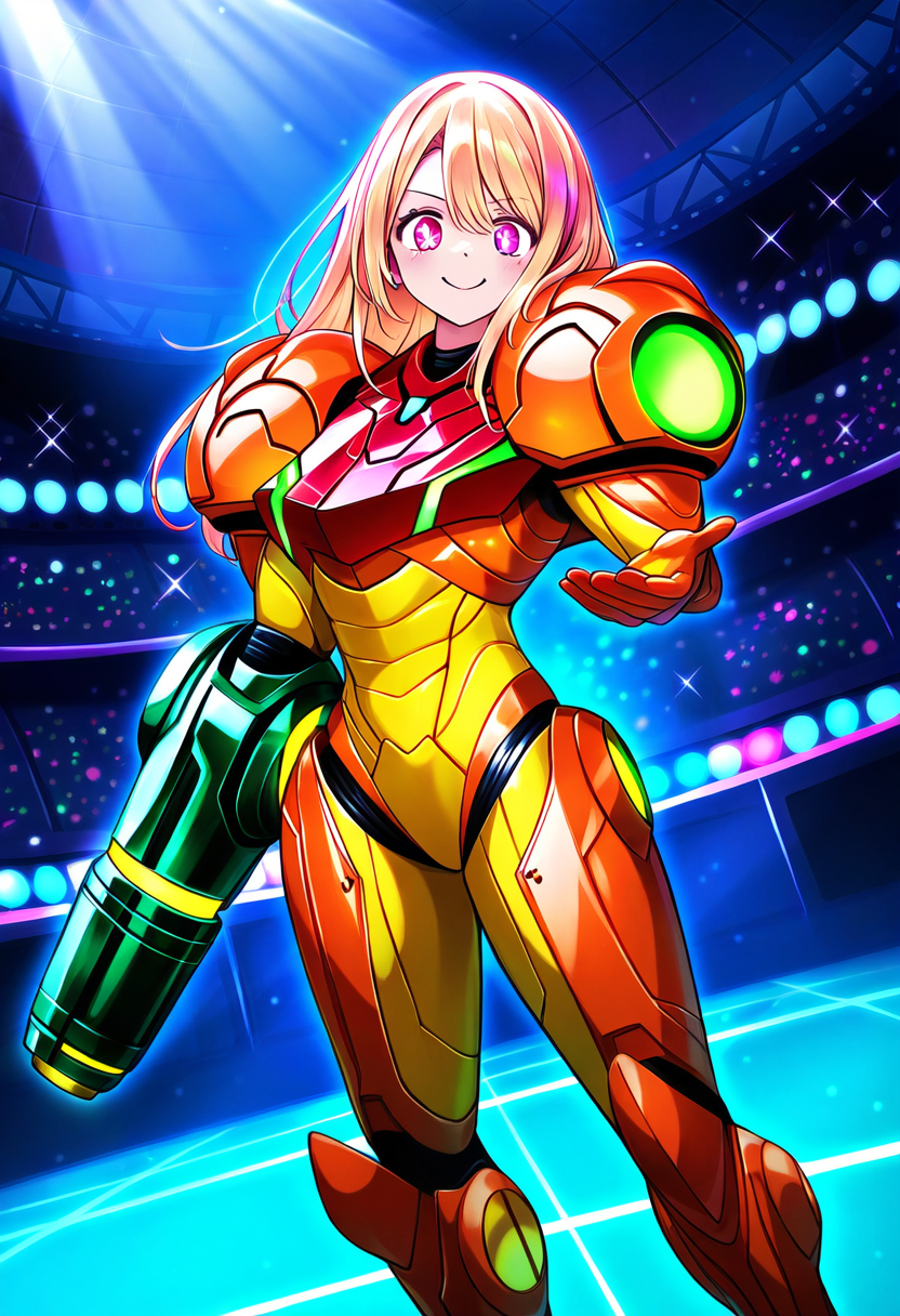 サムスのコスプレをして単独ライブをする星野ルビー