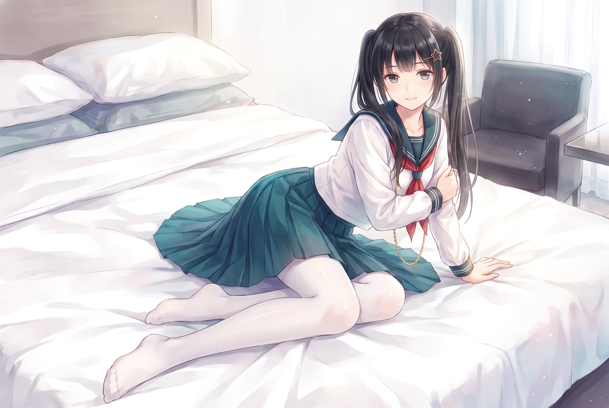 星飾黒髪少女 | の人気AIイラスト・グラビア