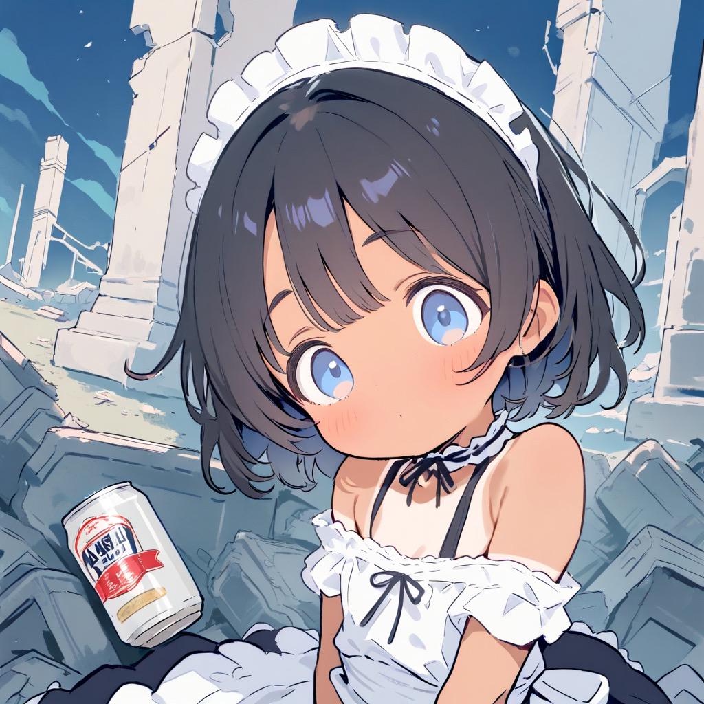 ビールとメイド | の人気AIイラスト・グラビア