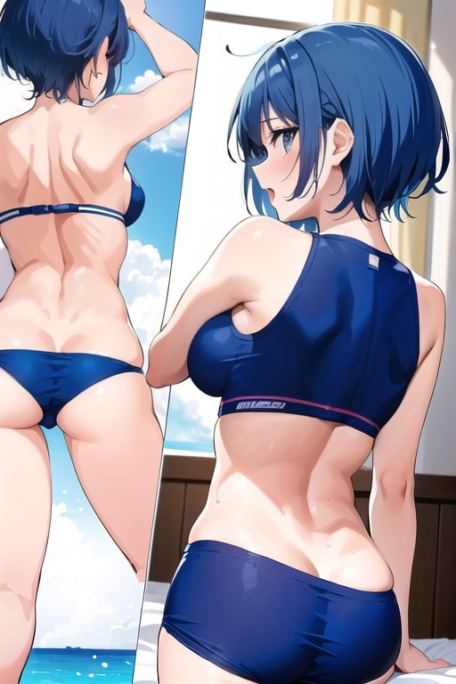 定番青髪ビキニ娘