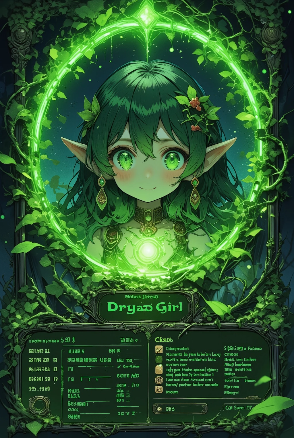 DRYADちゃんのステータス