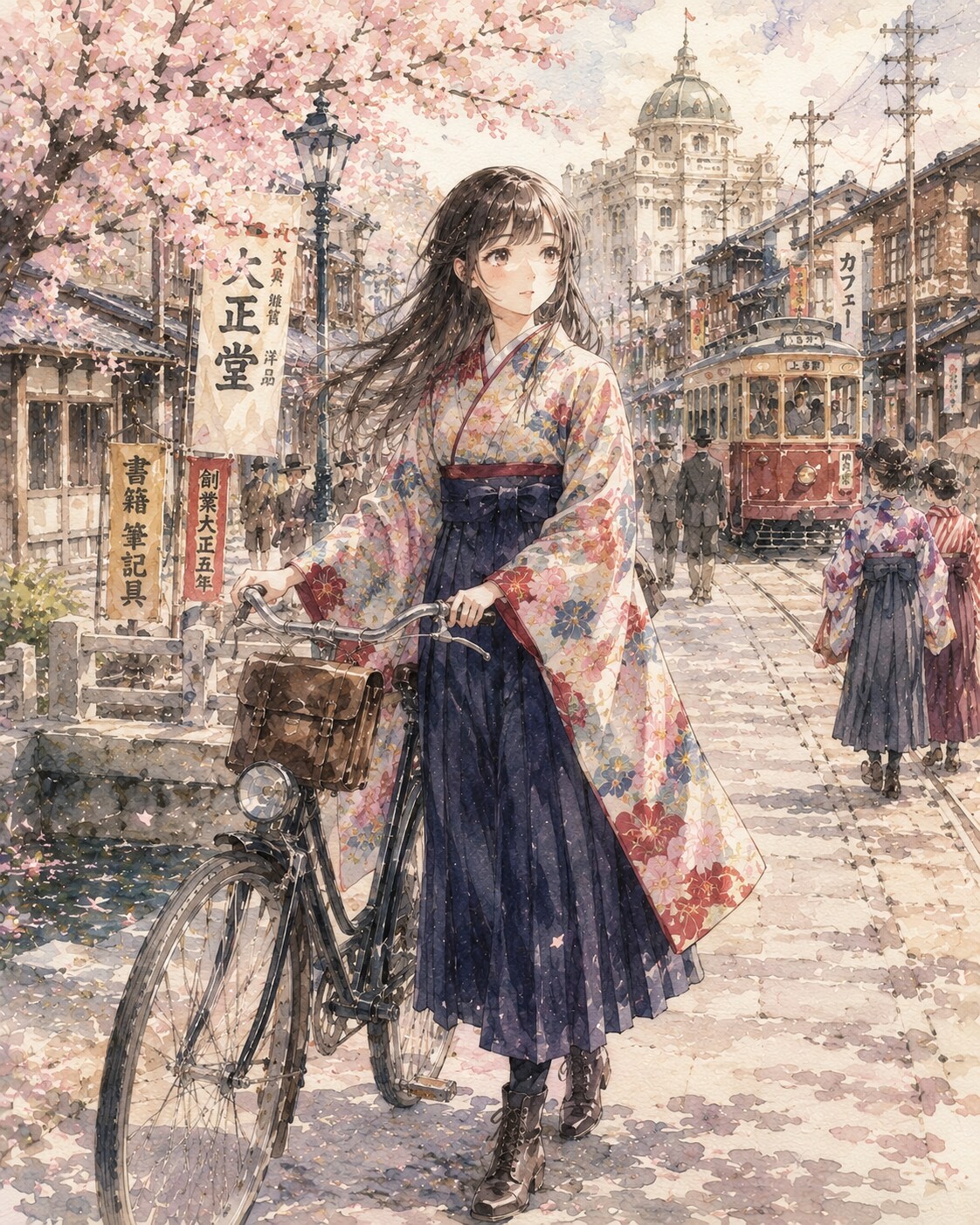 大正時代の古き良き花街風景