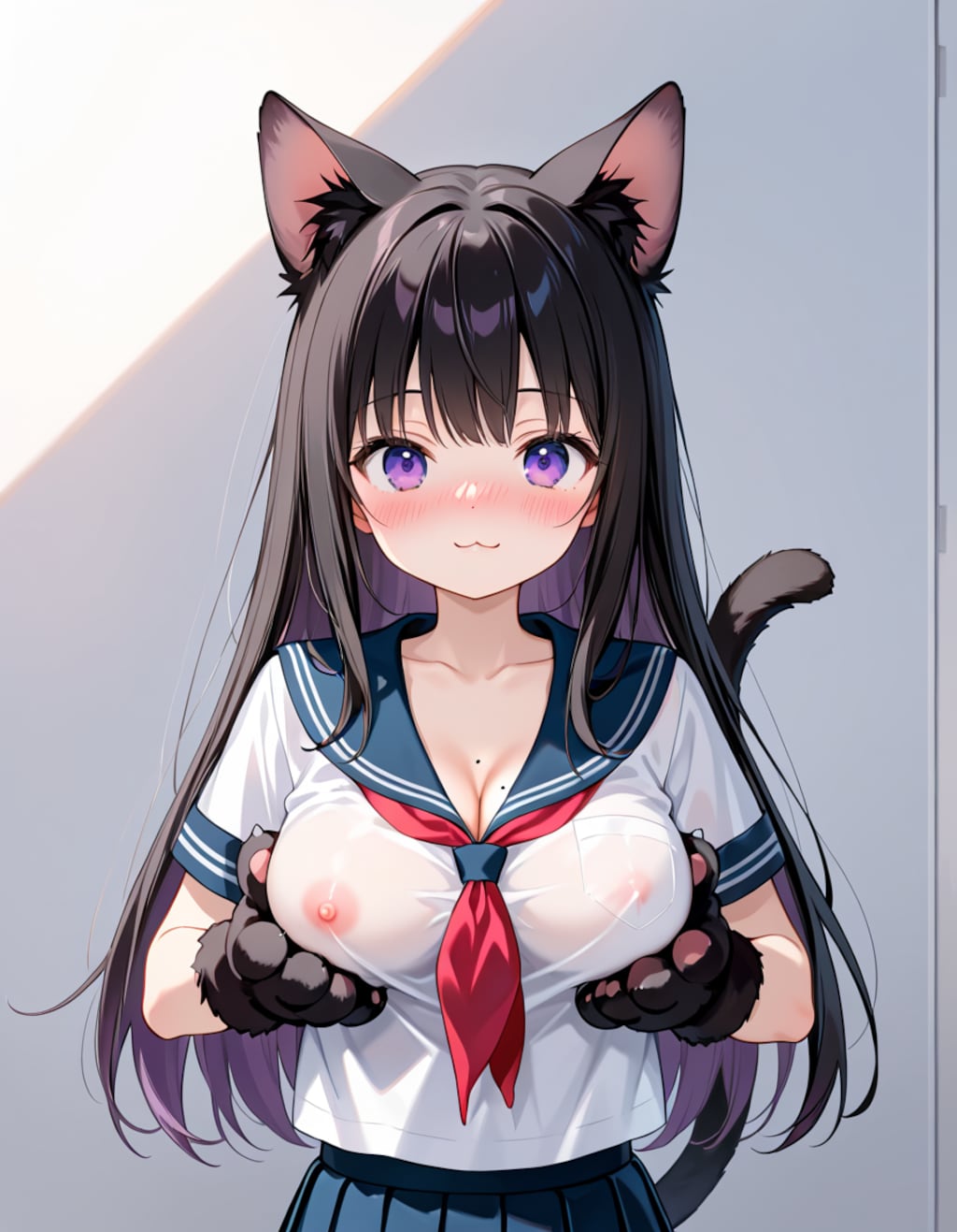 どこ見てるの？揉む？