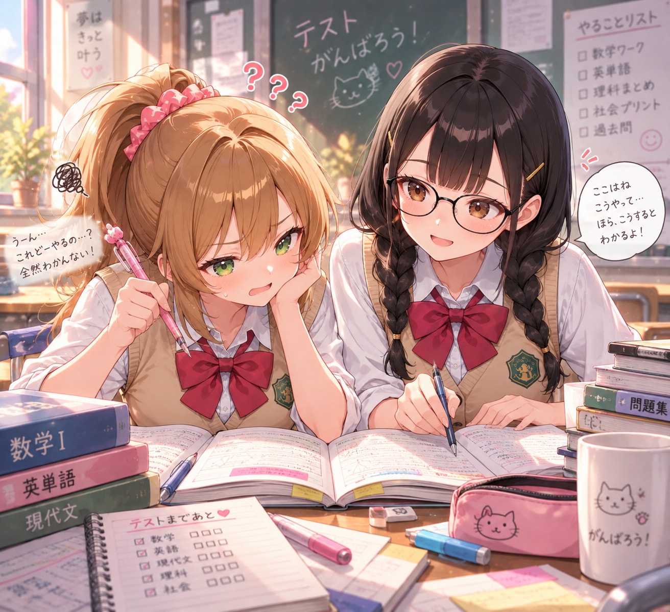 テスト勉強📚 76/100 | の人気AIイラスト・グラビア