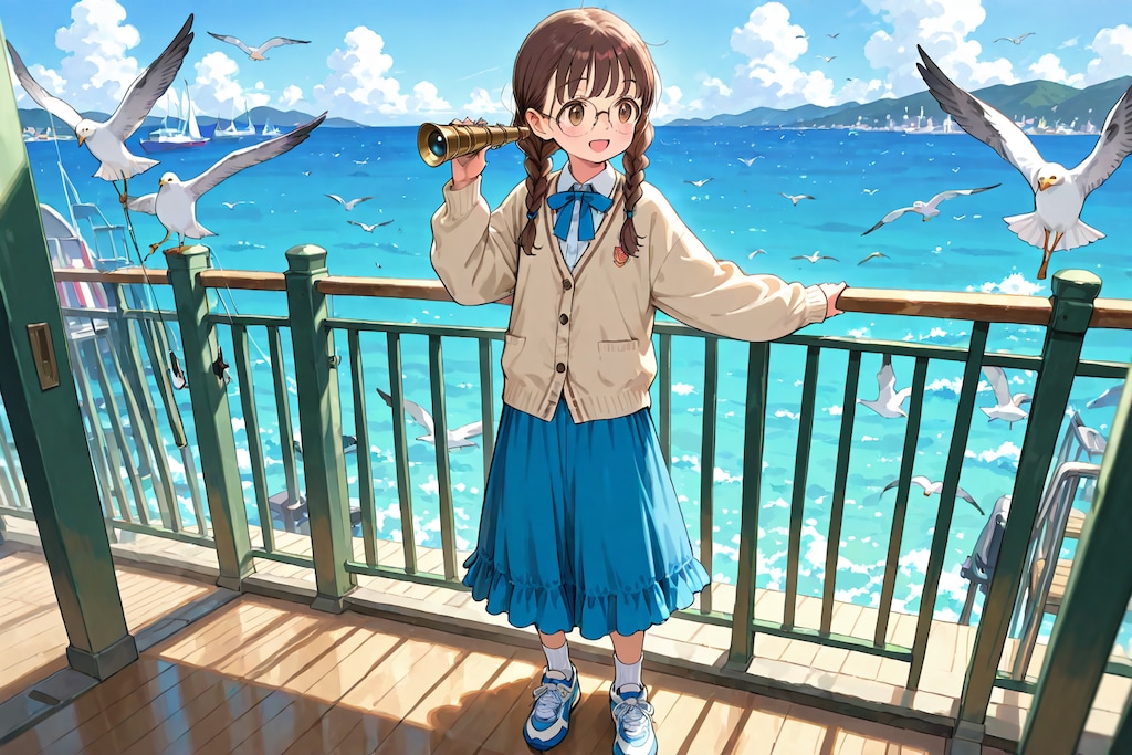 委員長ちゃん港町にて