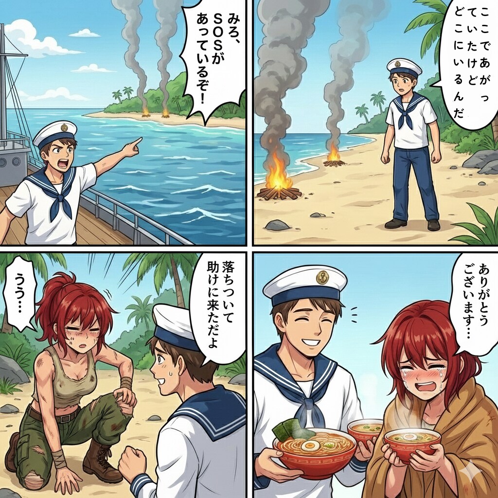 無人島サバイバルの最終日 | の人気AIイラスト・グラビア