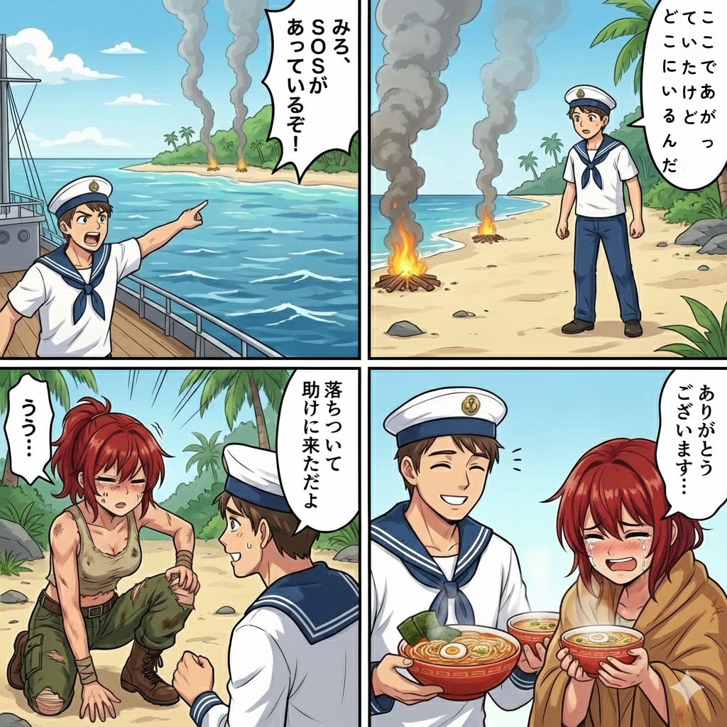 無人島サバイバルの最終日