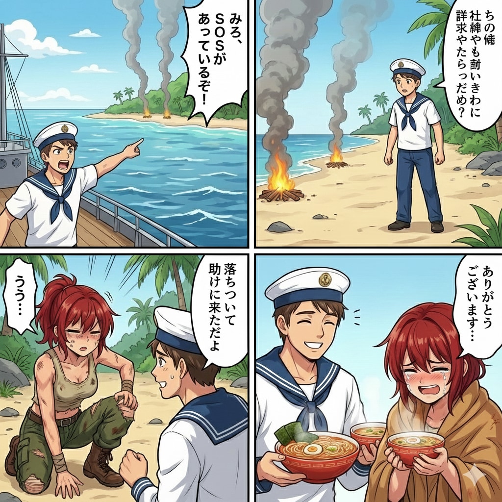 無人島サバイバルの最終日