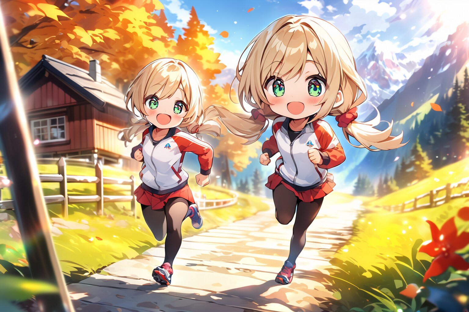 おかーさんと朝のランニング