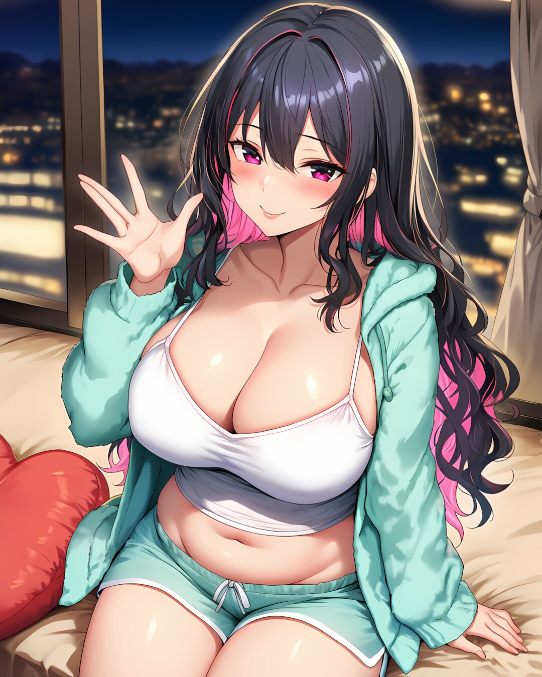 🌙もこもこミントグリーンでおやすみ💤リナちゃんの夜