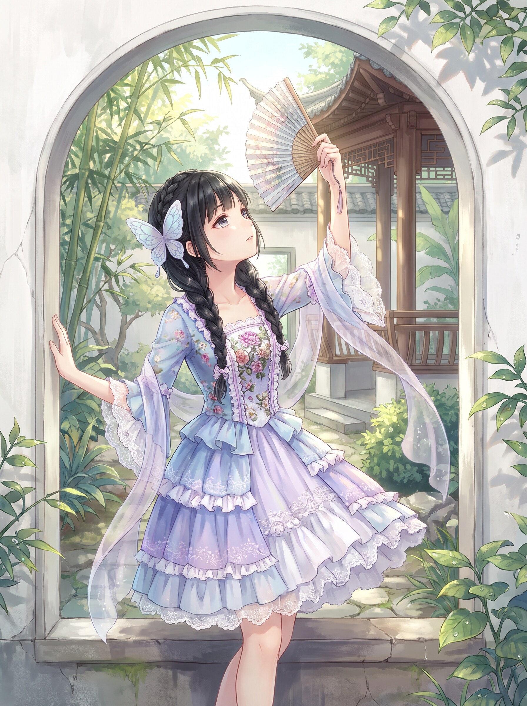 蝶花夢衣の少女 | の人気AIイラスト・グラビア