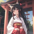 キツネ巫女 2枚目