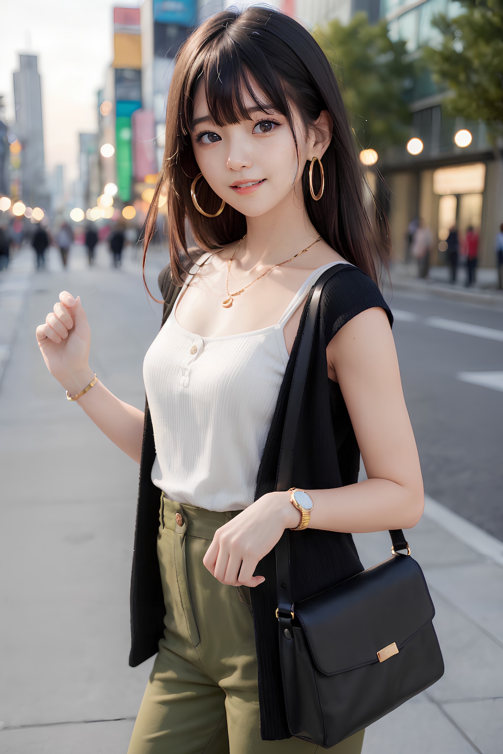 あゆみ嬢のお出かけコーデです
