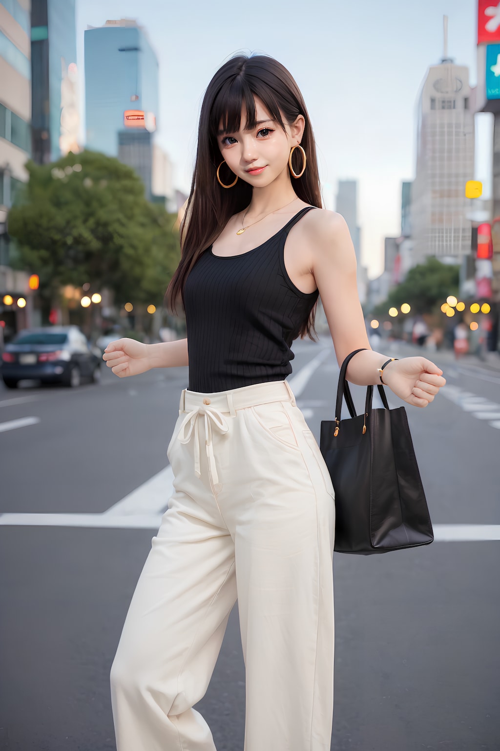 あゆみ嬢のお出かけコーデです