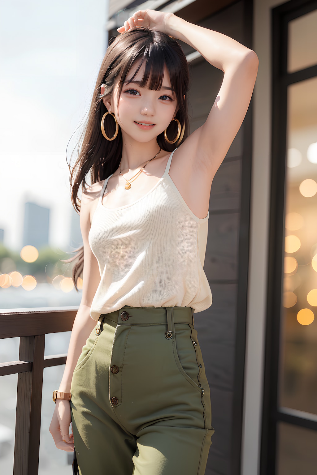 あゆみ嬢のお出かけコーデです