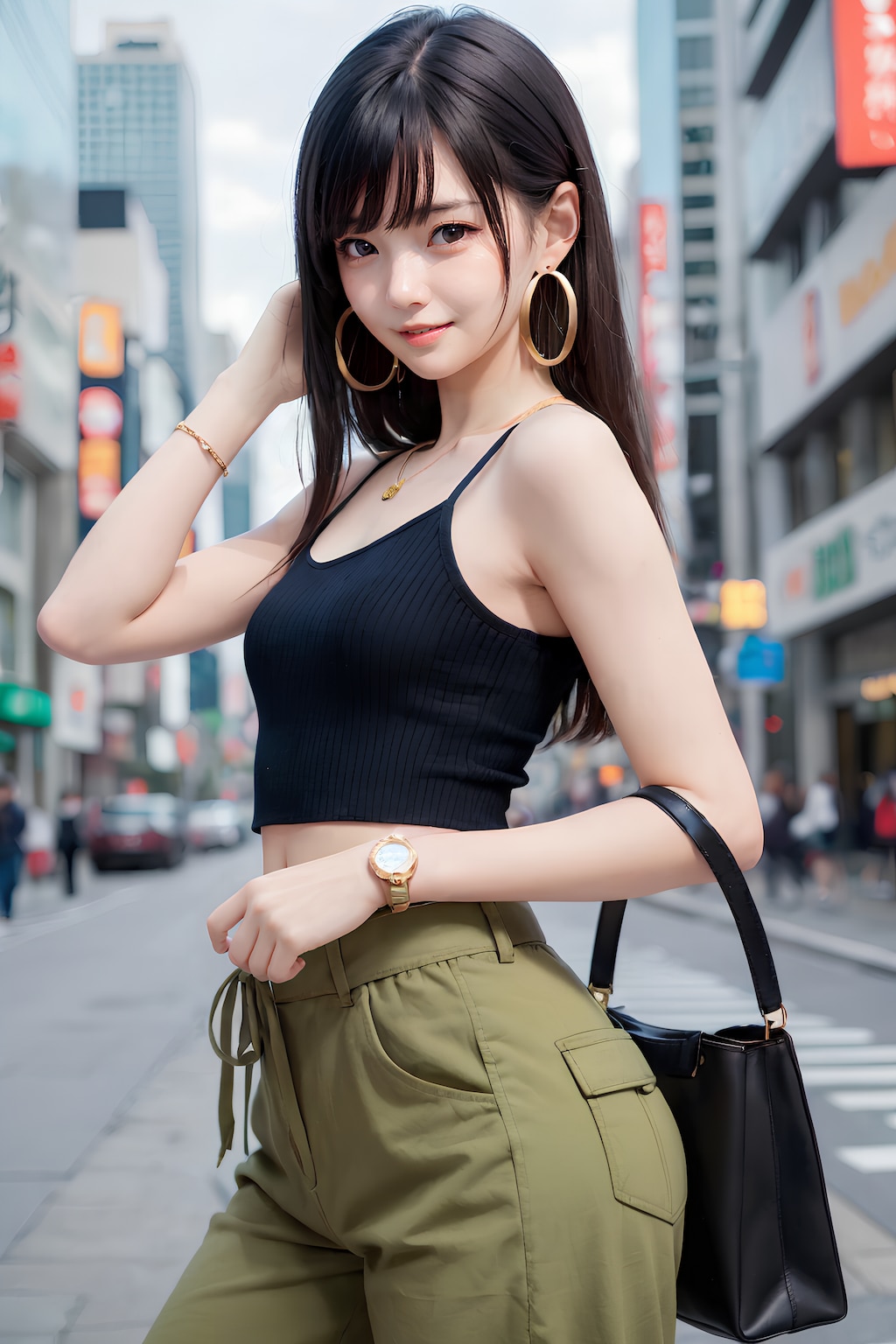 あゆみ嬢のお出かけコーデです