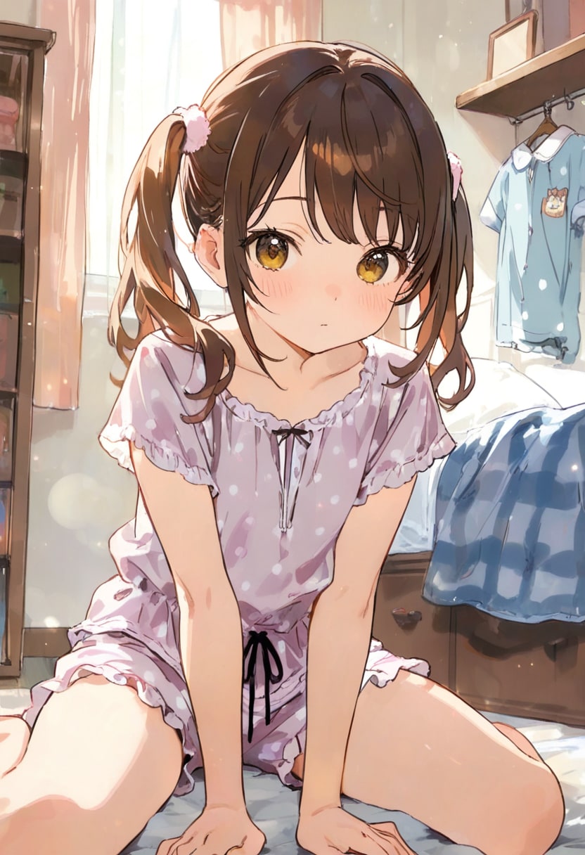 少女の部屋(水彩タッチ)(3) | の人気AIイラスト・グラビア